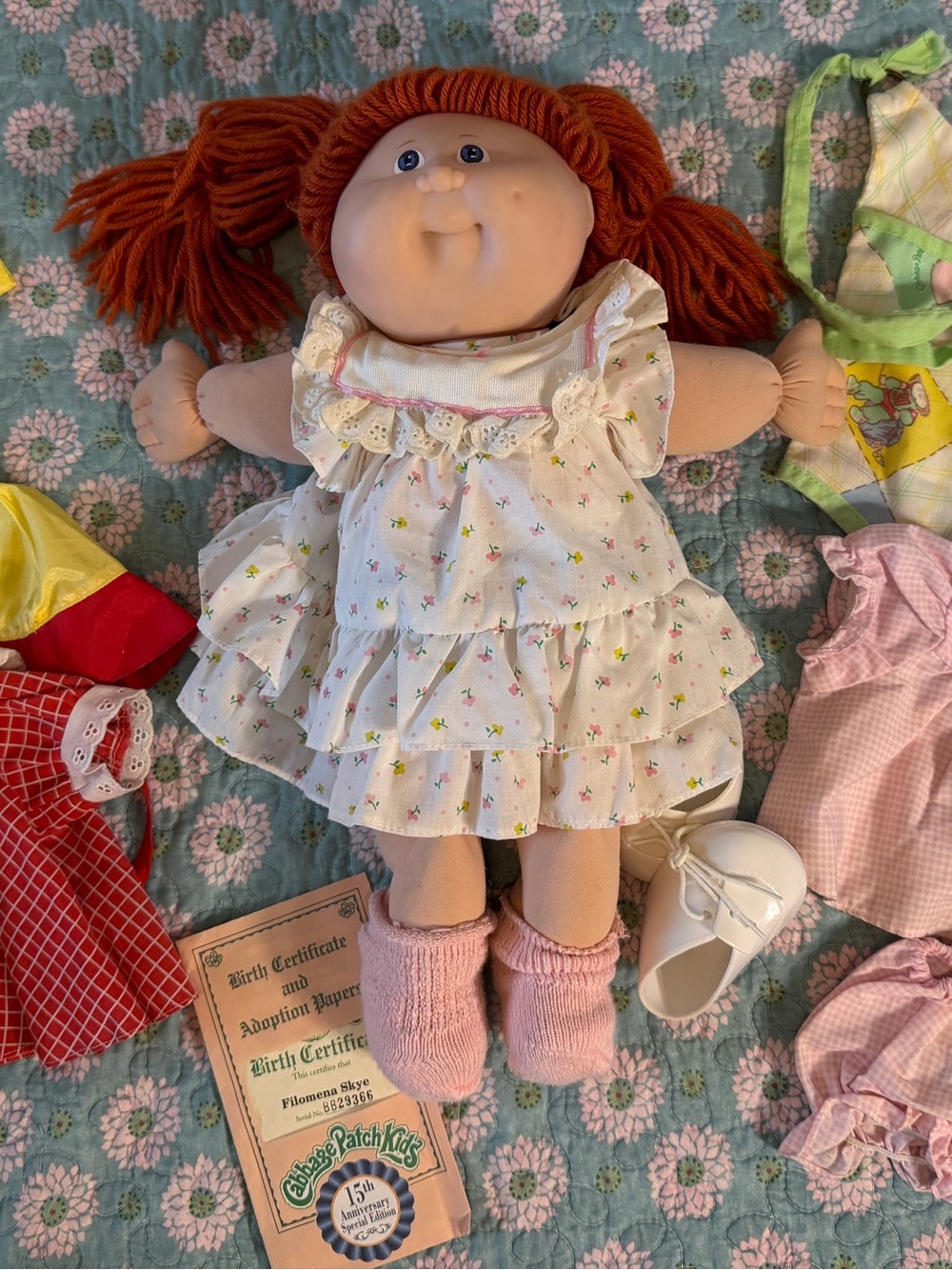 Cabbage Patch Kids VTG 15th Anniversary Special Edition doll Filomena Skye lot